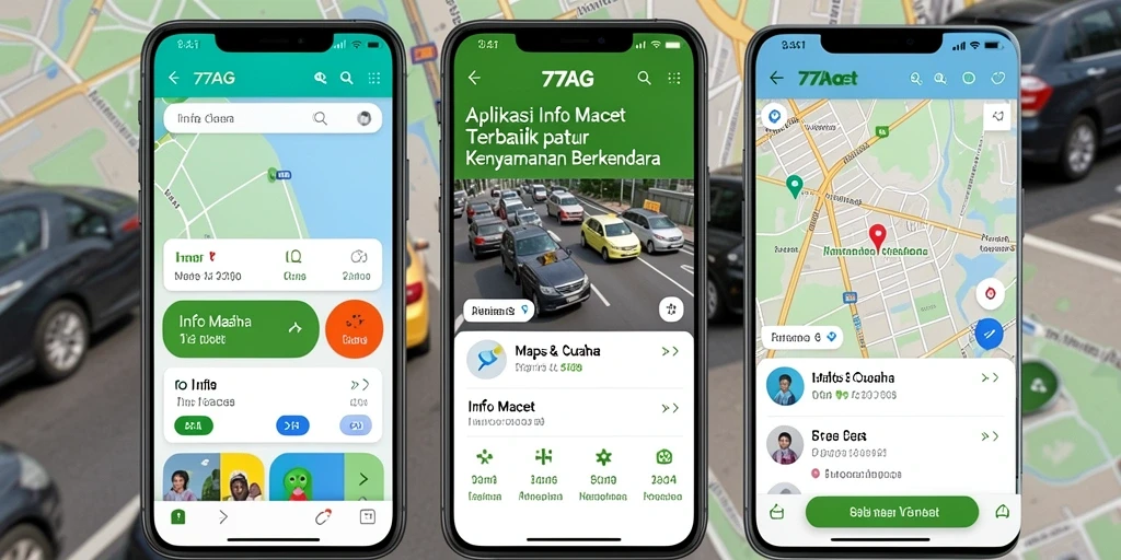 Tampilan antarmuka 77AG menampilkan informasi lalu lintas yang jelas dan mudah dipahami.