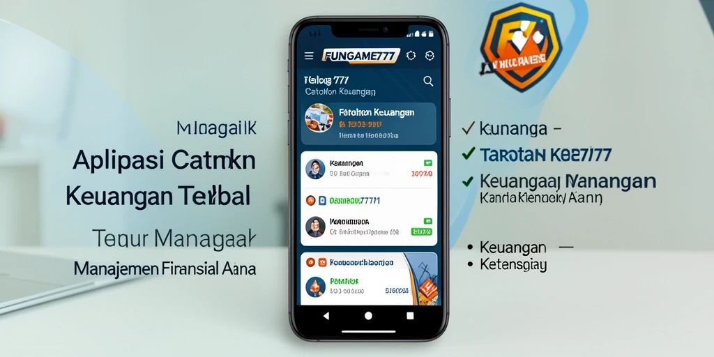 Tampilan antarmuka aplikasi FUNGAME777 yang menarik untuk mencatat keuangan.