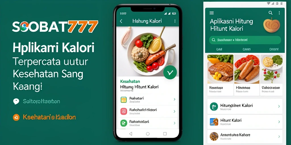 Tampilan antarmuka aplikasi SOBAT777 untuk hitung kalori.