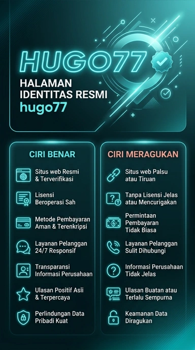Tampilan kanal resmi hugo77